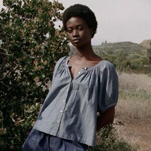 DOEN June Top in Parisian Chambray XS